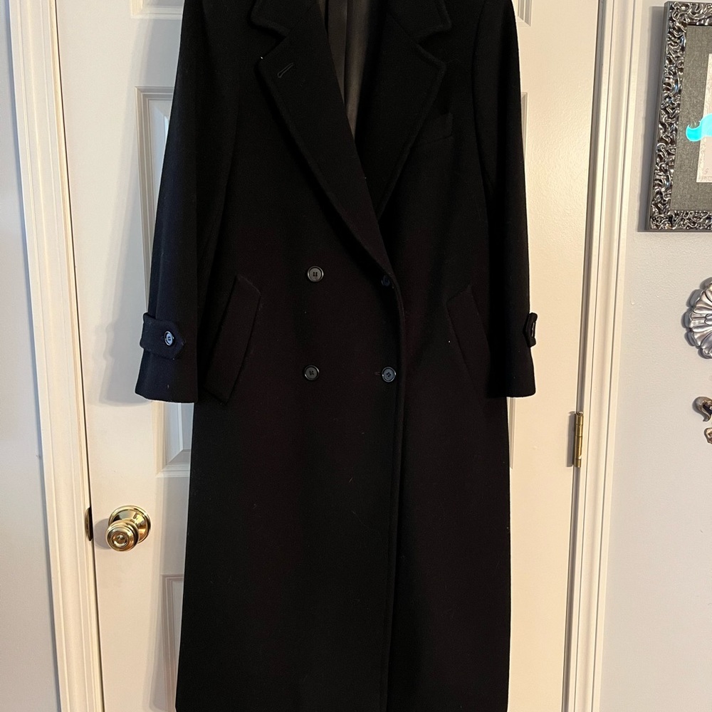 Vintage Evan Picone black wool coat